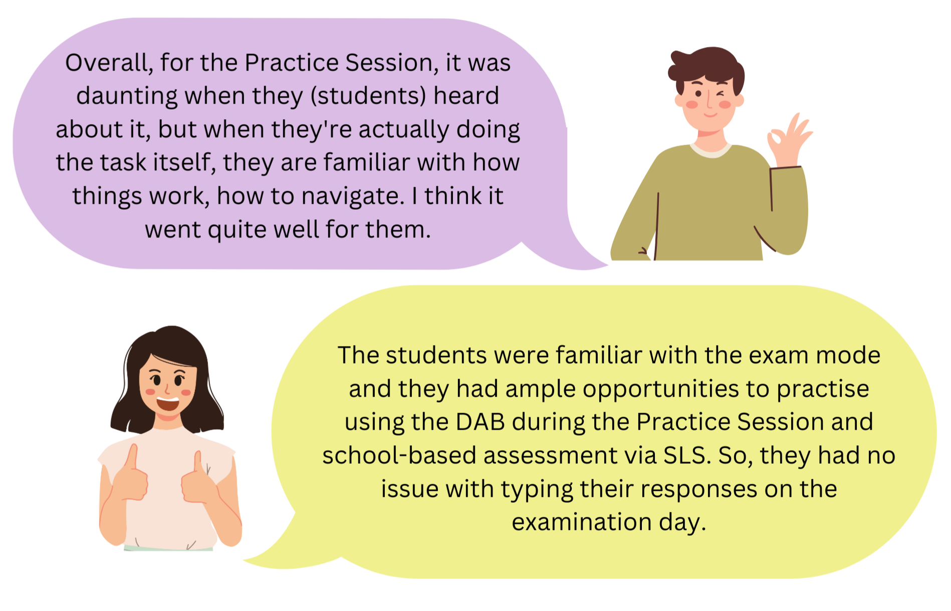 Feedback from Social Studies teachers